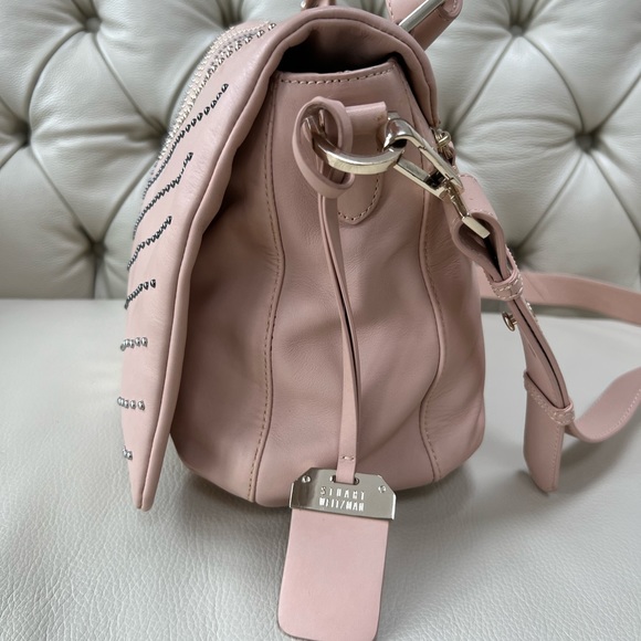NWT Stuart Weitzman Lamb Leather Studded Bag Shoulder Strap Large - Picture 5 of 13